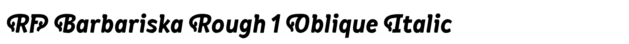 RF Barbariska Rough 1 Oblique Italic image